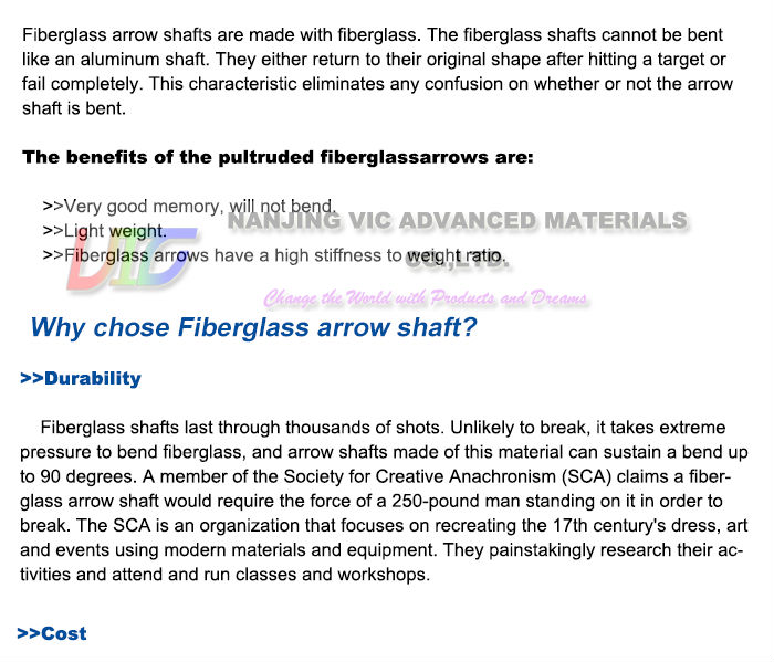 グラスファイバー矢印シャフト、 frpグラスファイバー高強度矢印シャフト、 高い直進性、 corful、 専門メーカー問屋・仕入れ・卸・卸売り