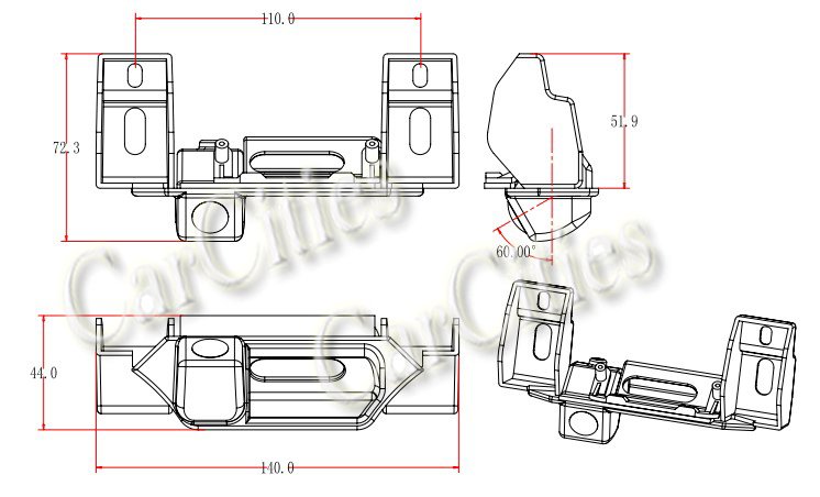 136 HD CAR camera170 degree for Suzuki Sx4 Waterproof Shockproof Night version car camera Size:140*44*72.3mm Drop Shipping