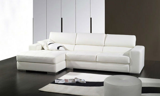 Muebles para el hogar sofá de cuero con respaldo alto moderno ...