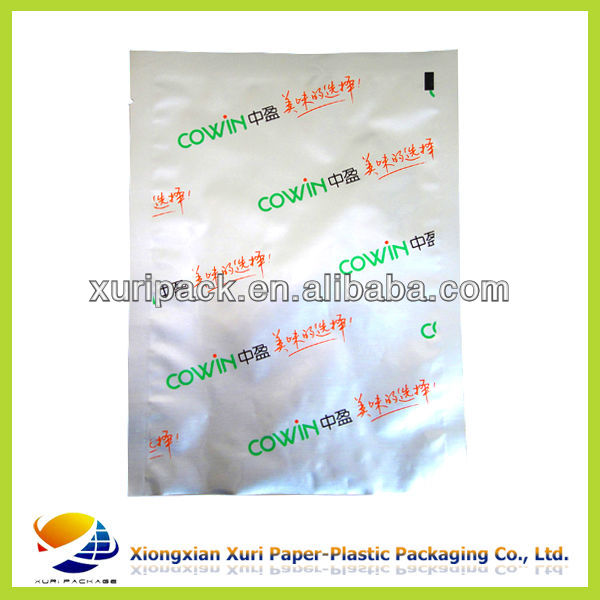 Back seal with side gusset aluminum foil tea bag