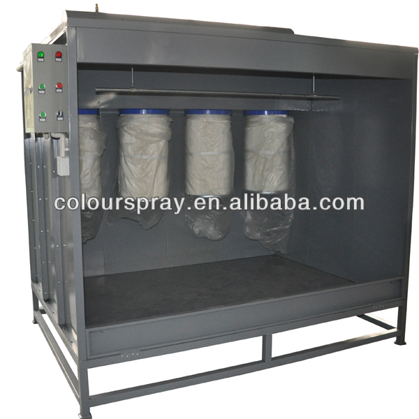 compact electrostatic powder coating spray booth