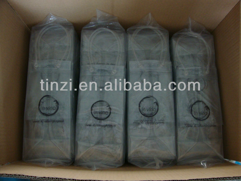 Portable wine chill tote carrier beer bottle cooler freeze champagne