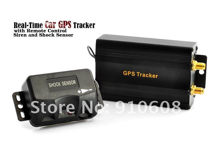 Free shipping TK103B Car GPS tracker+ Remote Control Quadband Car Alarm Free Spanish Portuguese PC GPS tracking system