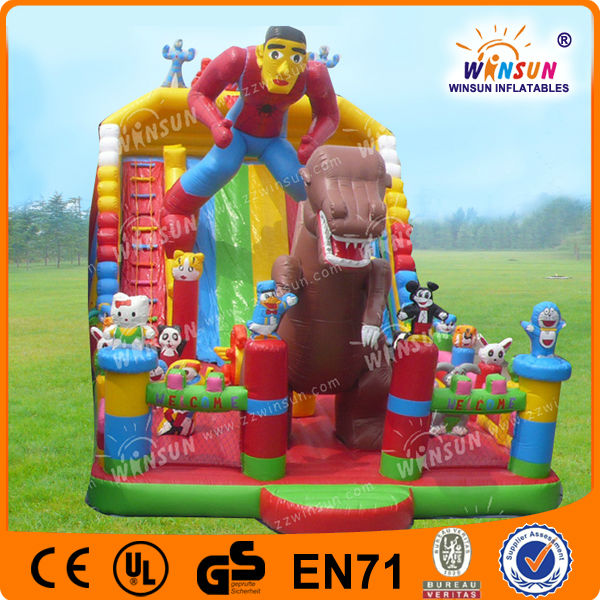 coconuts 2 lanes inflatable water slides,exported to France before