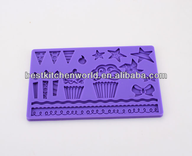 2014 New Design Flower Fondant Cake Decoration Mold