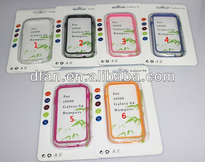 transparent for samsung galaxy s4 bumper case