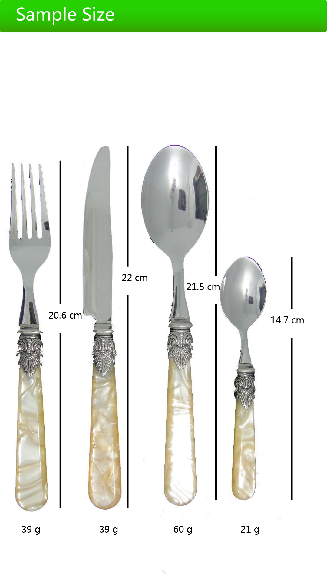Plastic handle 100 biodegradable corn starch cutlery