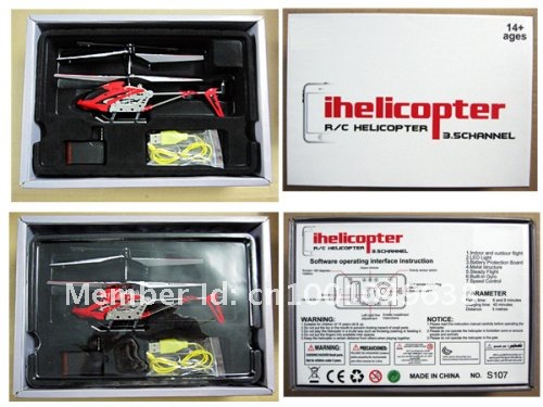 promotion 1 Pieces/Lot new style 3 color choice Syma i-Copter with Gyro 3.5CH RC i Helicopter iPhone/iPad Control