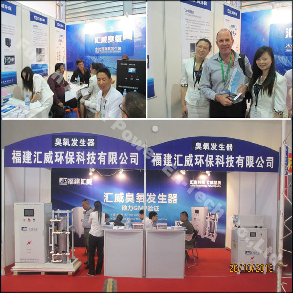 High efficient ozone water generation for chicken feet bleaching