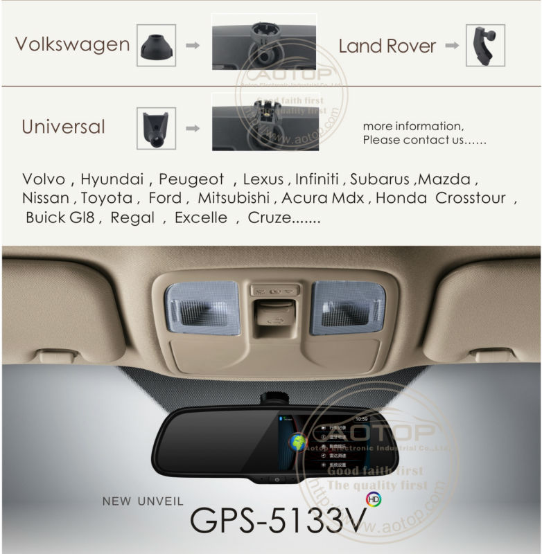 車載用5インチミラーDVRカメラシステム・GPSナビゲーションシステムつき・スピーカー内蔵・マイク内臓・問屋・仕入れ・卸・卸売り