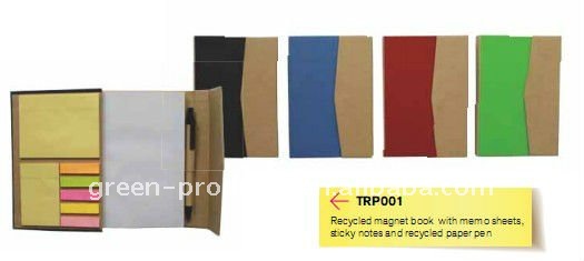 Ecoの粘着性があるメモ帳のメモは磁石の閉鎖およびペン(TRP001)と置いた問屋・仕入れ・卸・卸売り