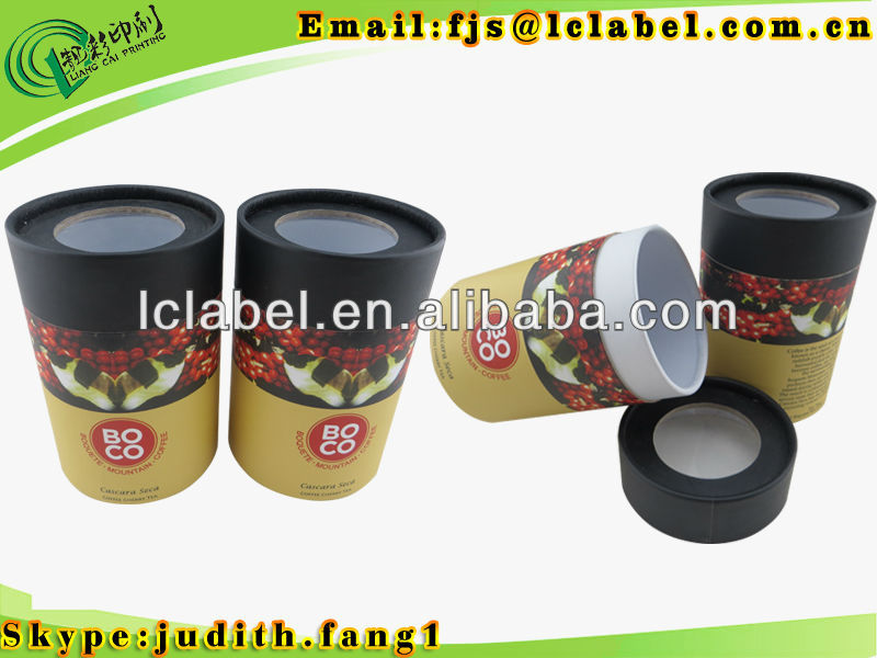 classical simple elegant paper canister tea storage canister with lid