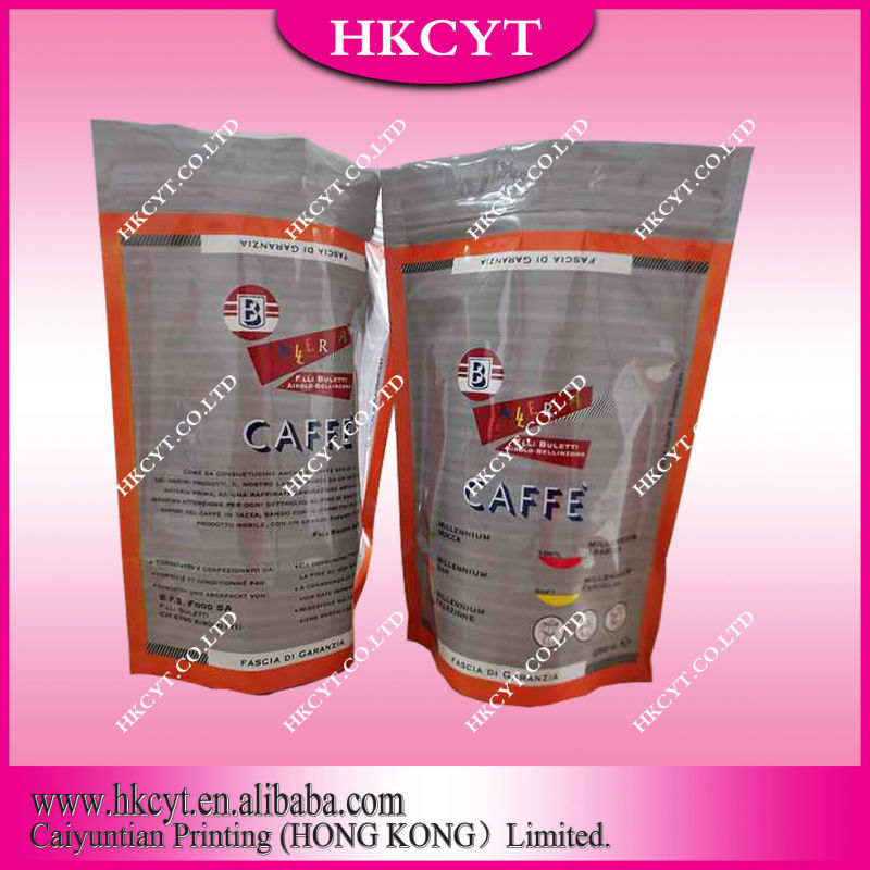 Unprinting pure color caffee tea bag/Side gusset pouch for tea packaging