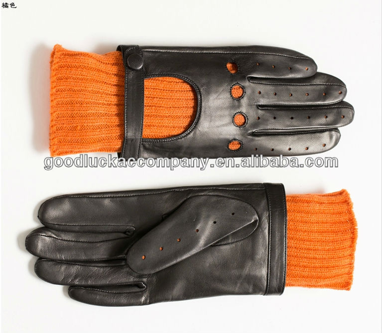 Women's driving gloves and skeleton skull half finger PUNK dance show leather driving gloves問屋・仕入れ・卸・卸売り