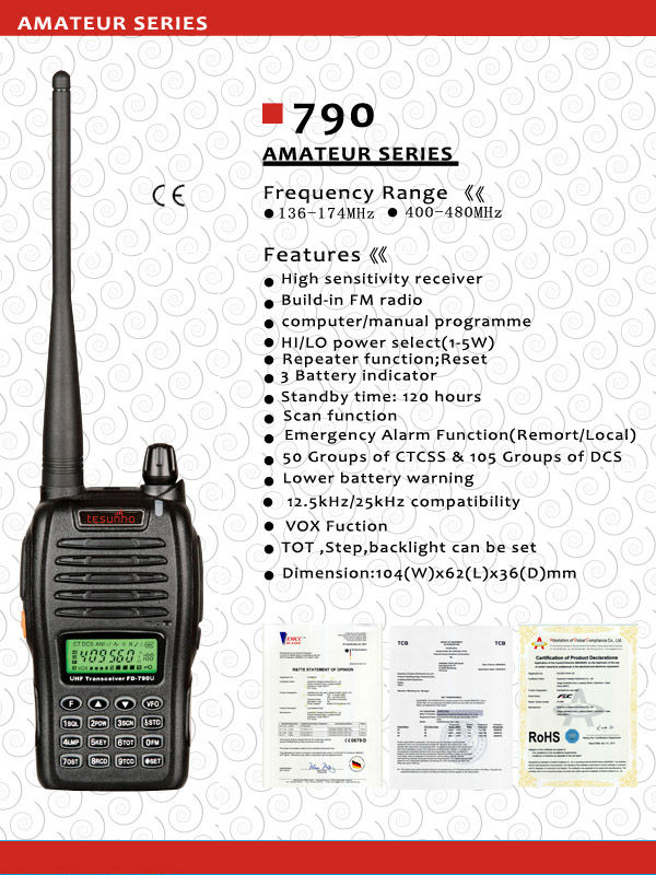 TESUNHO TH-790 HIGH SENSITIVITY RECEIVER WALKIE TALKIE