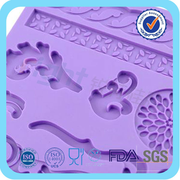 Silicone Embossing Mould Gum Fondant Lace Paste Cake Decorating Mold