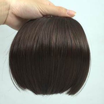 light brown hair full fringe. (4) Material:synthetic angs