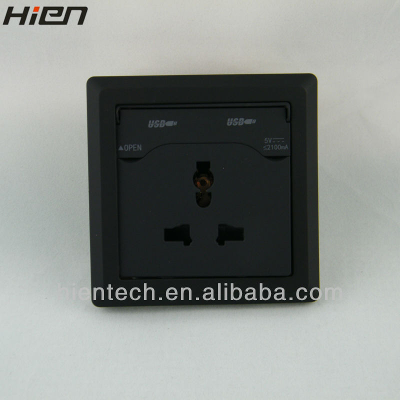 Ac電源ソケットパネルマウントusbコンセントソケット5v2.1aipho<em></em>ne5c5s充電のためのアプリ三星電子問屋・仕入れ・卸・卸売り