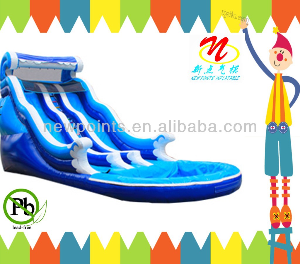2014 china coconut trees inflatable water slide for hot summer