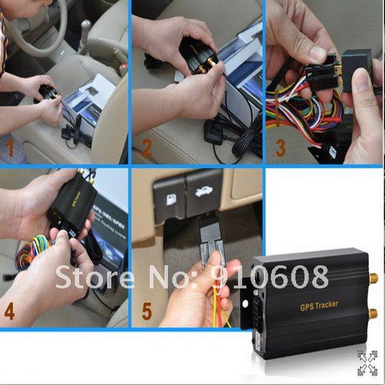 TK103 GSM GPRS GPS Tracker for Auto Vehicle TK103 free shipping and drop shipping