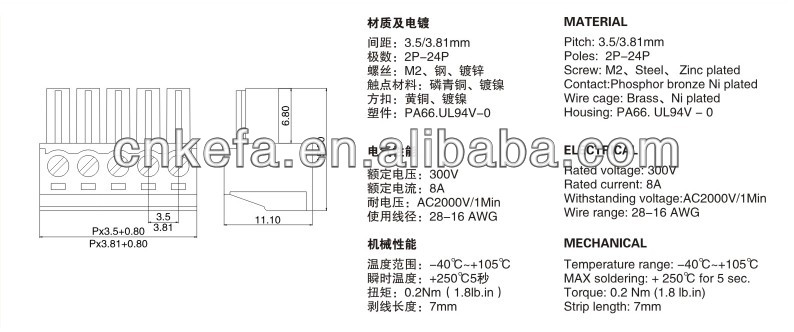 直角pcbプラグの端子台3.5mm3.81ピッチメスプラグコネクタワイヤコネクタ端子台仕入れ・メーカー・工場