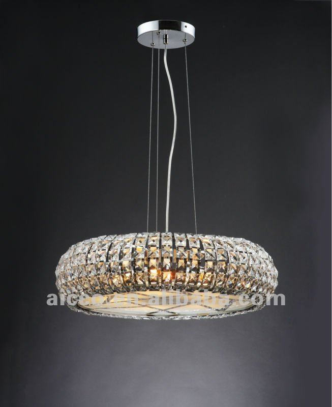Venta caliente led moderna de cristal de la forma redonda de metal ... Lamparas de cristal modernas