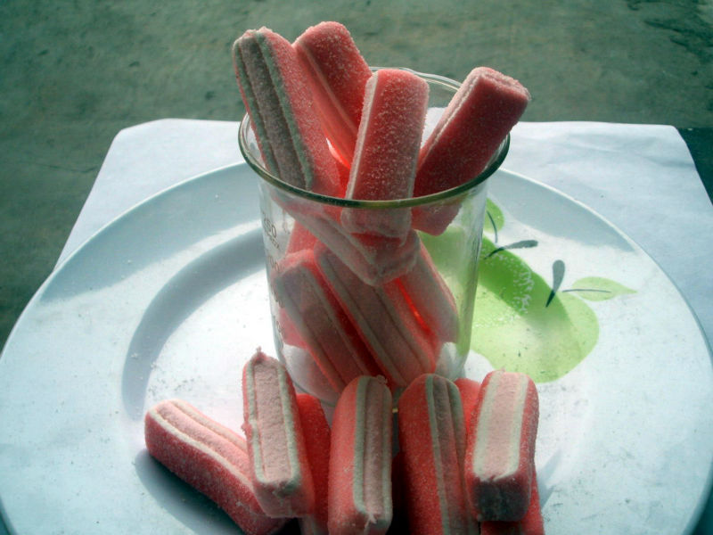 multied-color bulk strawberry flavor mini stick marshmallows candy