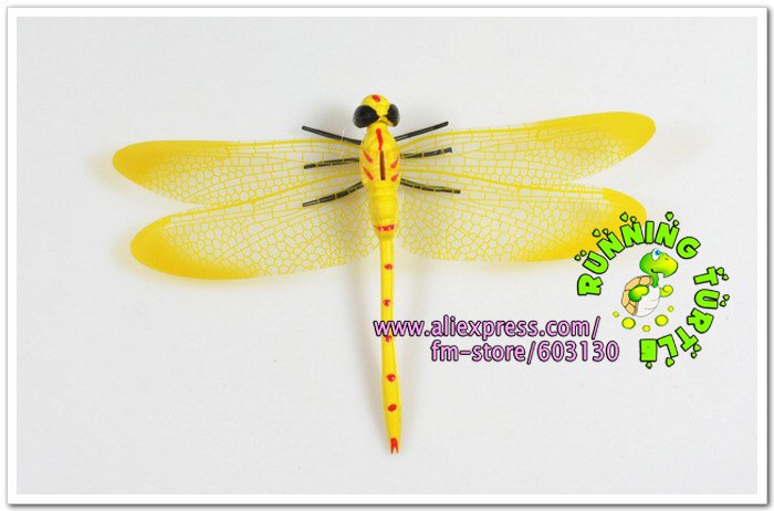 Wholesale 30pcs Lot L Pin Dragonfly Wedding Decoration PVC Vivid Dragonfly 