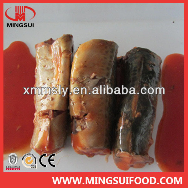 Canned Mackerel In Brine/Canned Mackerel In Oil/425G Canned Mackerel In Tomato Past