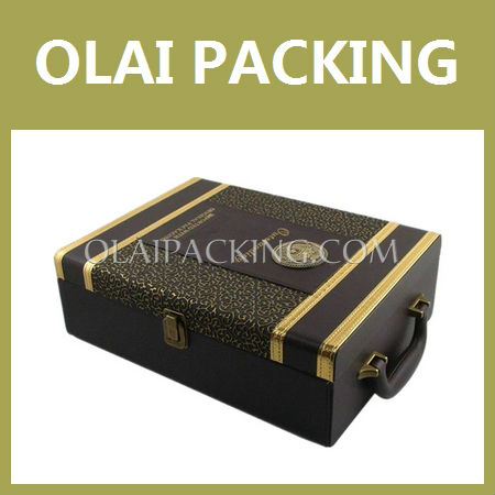 Luxury Leather Old World A.O.C Red Wine Box/Case