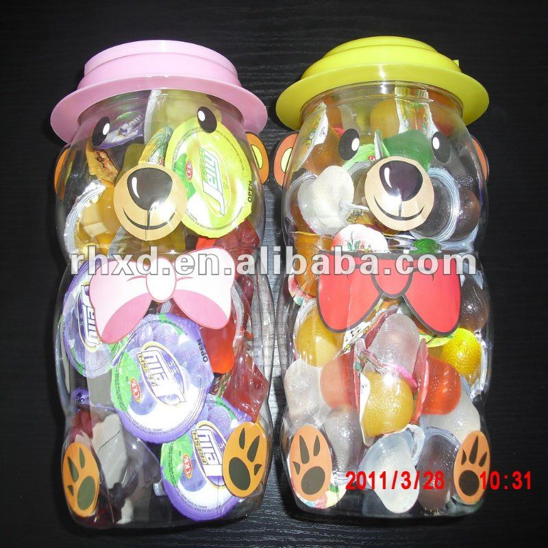 assorted fruit jelly with different flavor