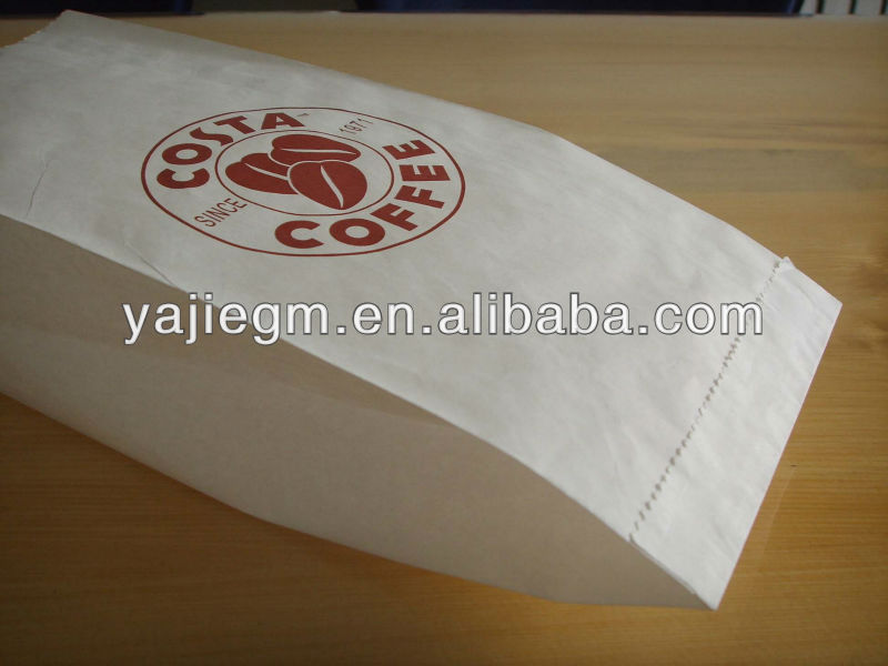 2014 new high quality recyclable pinch bottom paper packing bag for coffee with tin tie