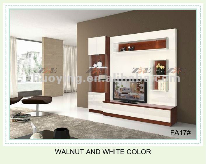 Modern wooden wall unit design furniture FA17B#, View wall unit ...
