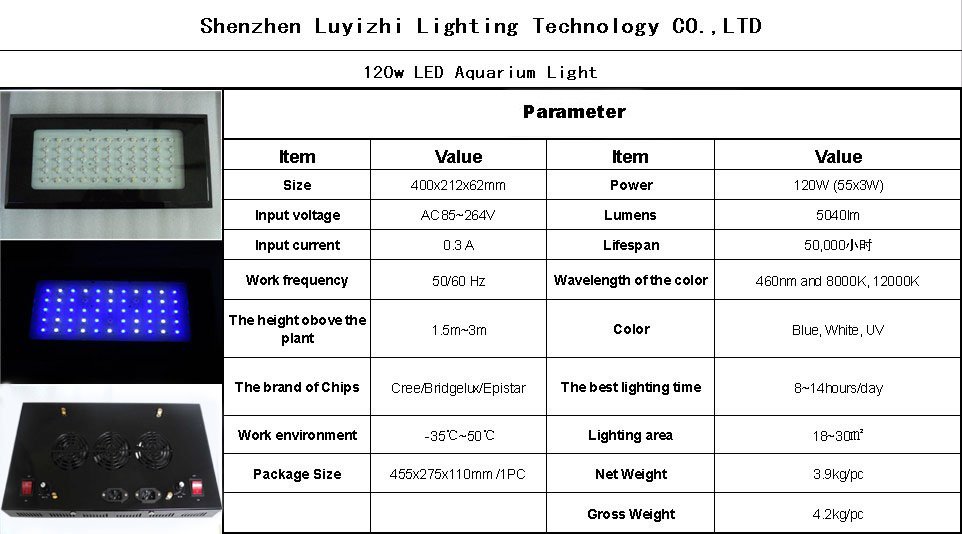 120w LED aquarium light6