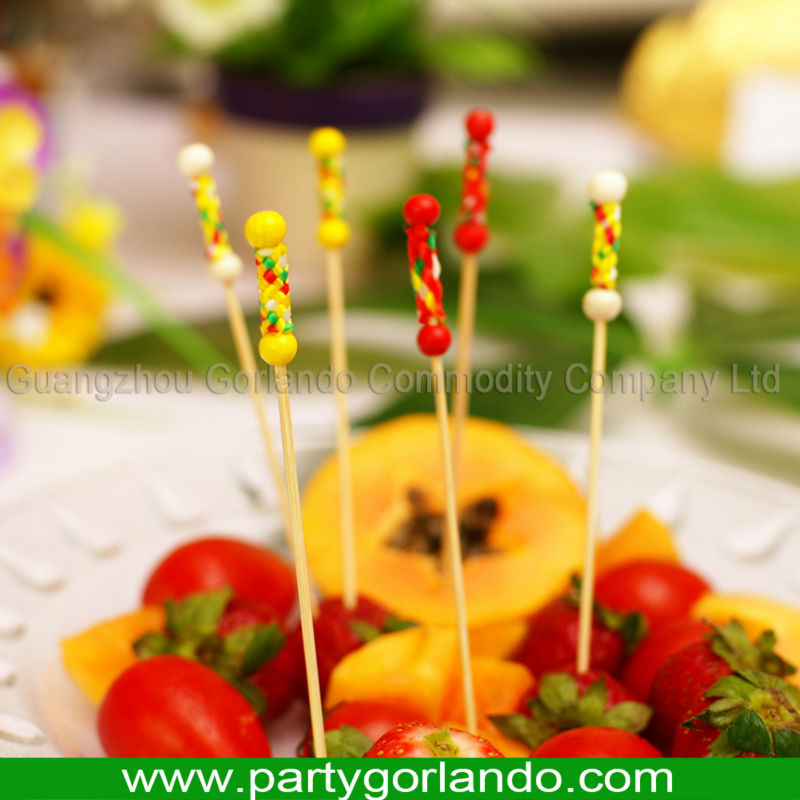 Newest customized marshmallow bamboo skewers