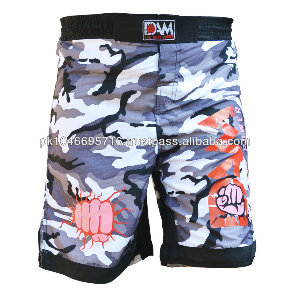 NEW DAM Pro MMA Fight Shorts Camouflage UFC Cage FightGrappling MuayThai Boxing