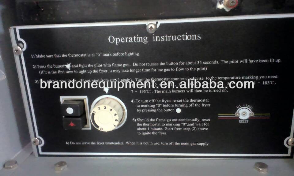 High quality snake fryer deep fat gas fryer with drain oil extension pipe