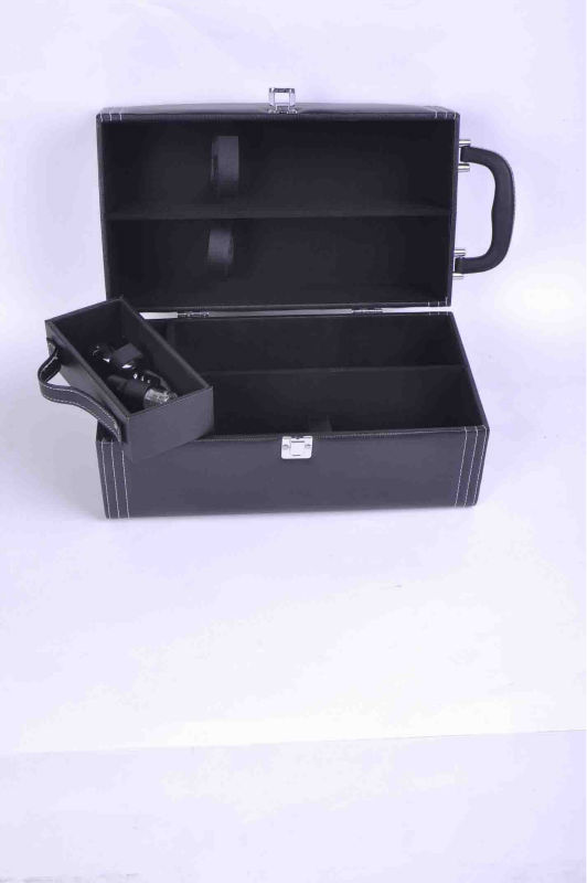 2 Bottles of Red Wine PU Box