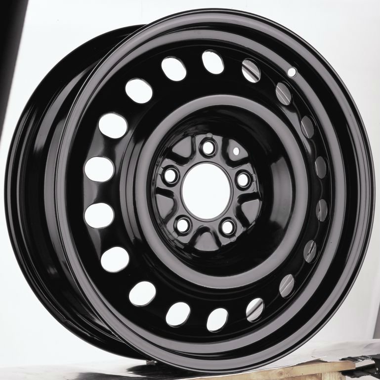 inch 5 stud 5X114.3 flat black steel wheel, View chrome steel wheels 