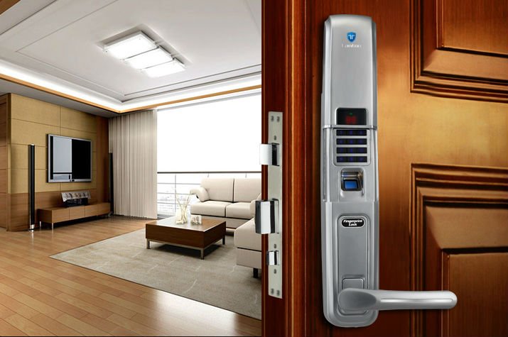 house with biometric fingerprint safe 