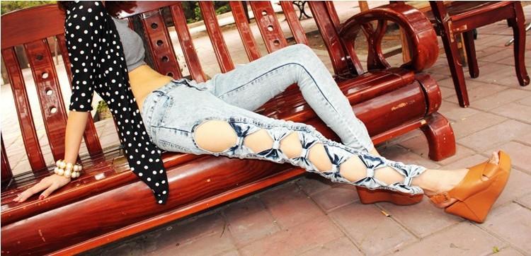 calça com laço na lateral