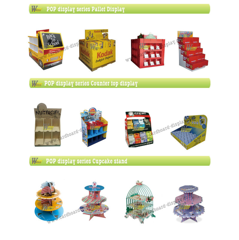 Lollipop cardboard counter display,China Watson price supplier 21food