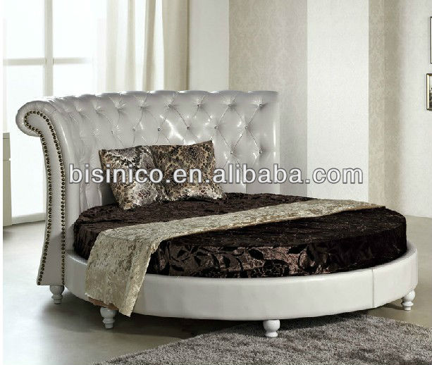 Bisini Leather Round Bed,Italian Style Double Bed Design Bed Frame ...