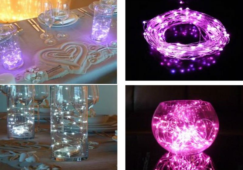 led garland light for wedding centerpiece