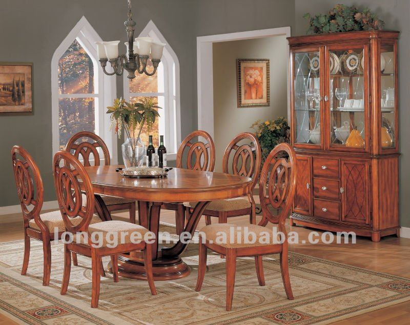 Venta caliente oval sólido madera mesa de comedor mesas de madera ... Mesa de madera para comedor