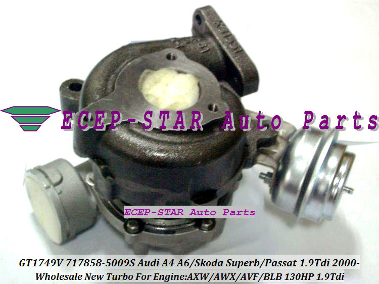 GT1749V 717858-5008S 717858-5009S 038145702N Fit for AUDI A4 A6 SKODA Superb VW PASSAT TDI 1.9L 130HP AWX AVF turbocharger (1)