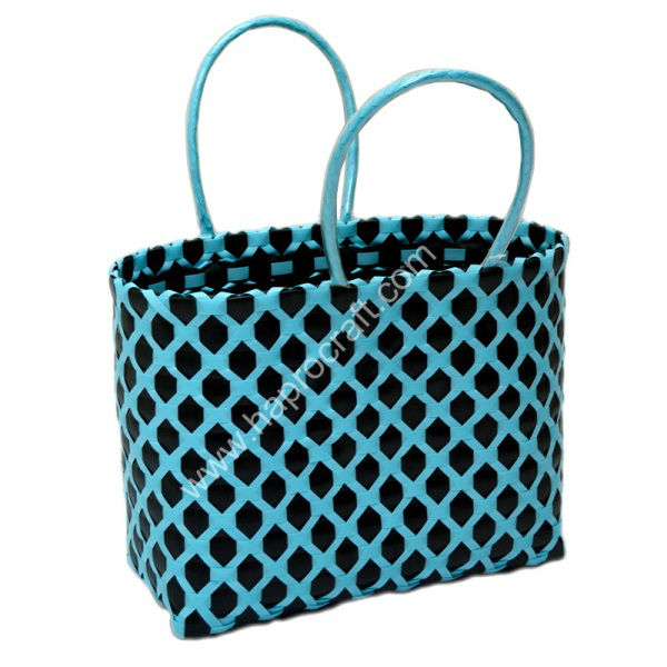 プラスチック製の買い物袋ベトナム/プラスチックバスケット/編まれた買い物袋( n3782)問屋・仕入れ・卸・卸売り