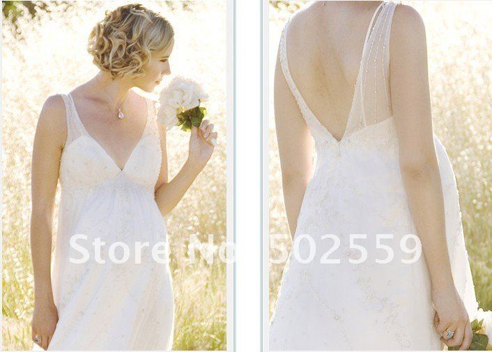 high quality handmade bridal maternity wedding gown free shipping gift ...