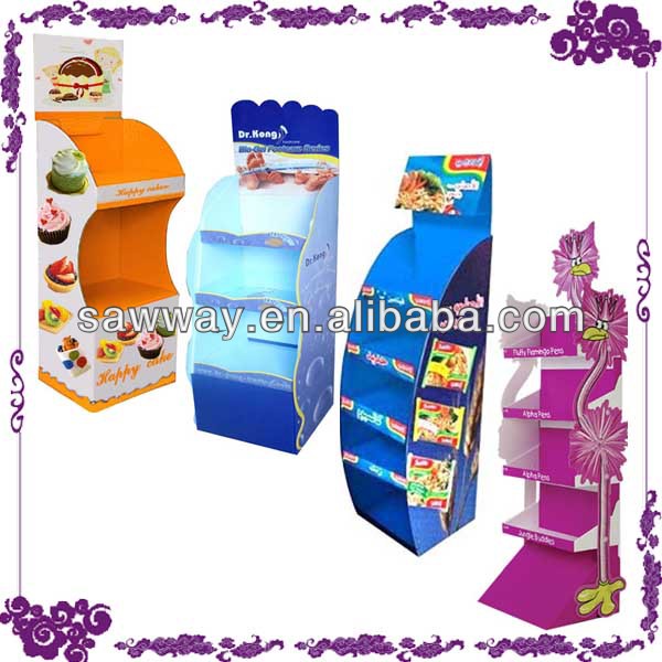 Cardboard Chewing Gum Corrugated Display Stand Paper Chewing Gum Display