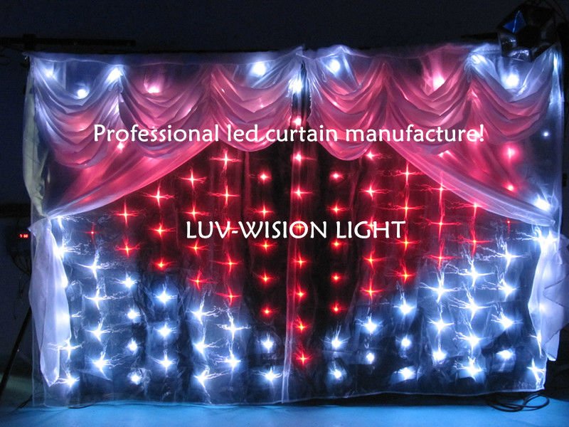 Led star curtain wedding decoration backdrop light
